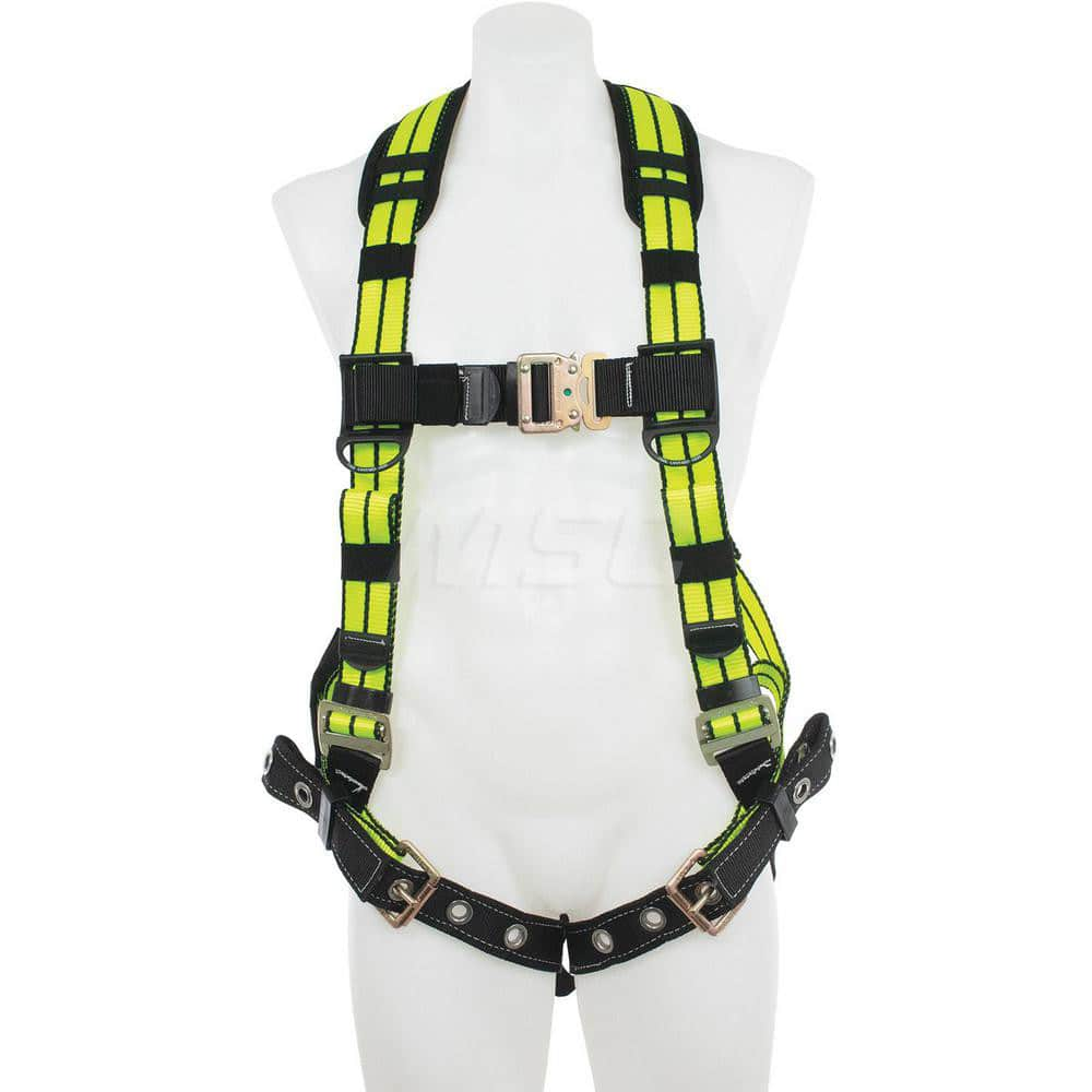 Fall Protection Harnesses: 310 Lb, Back and Side D-Rings Style, Size X-Large, For Positioning, Back & Hips