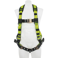 Fall Protection Harnesses: 310 Lb, Back and Side D-Rings Style, Size Medium & Large, For Positioning, Back & Hips