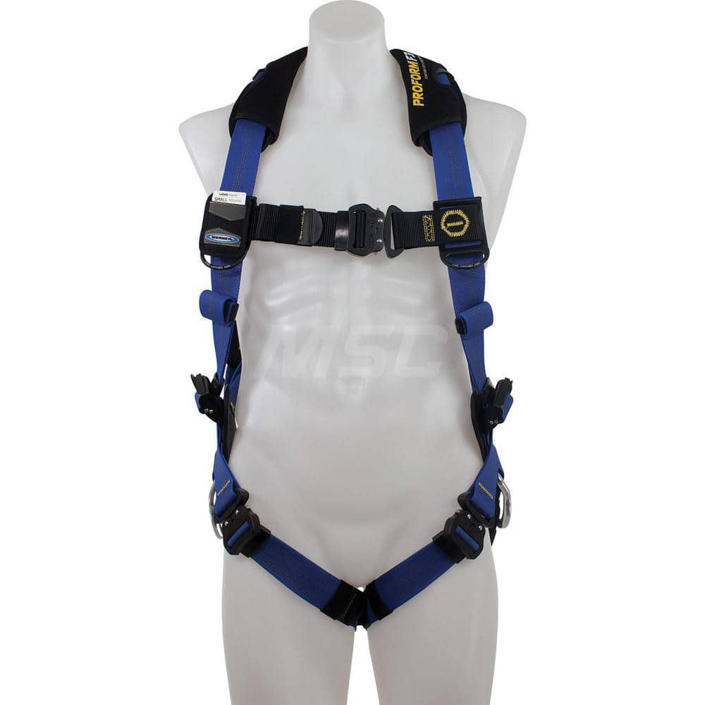 Fall Protection Harnesses: 400 Lb, Single D-Ring Style, Size X-Large, For Positioning, Back