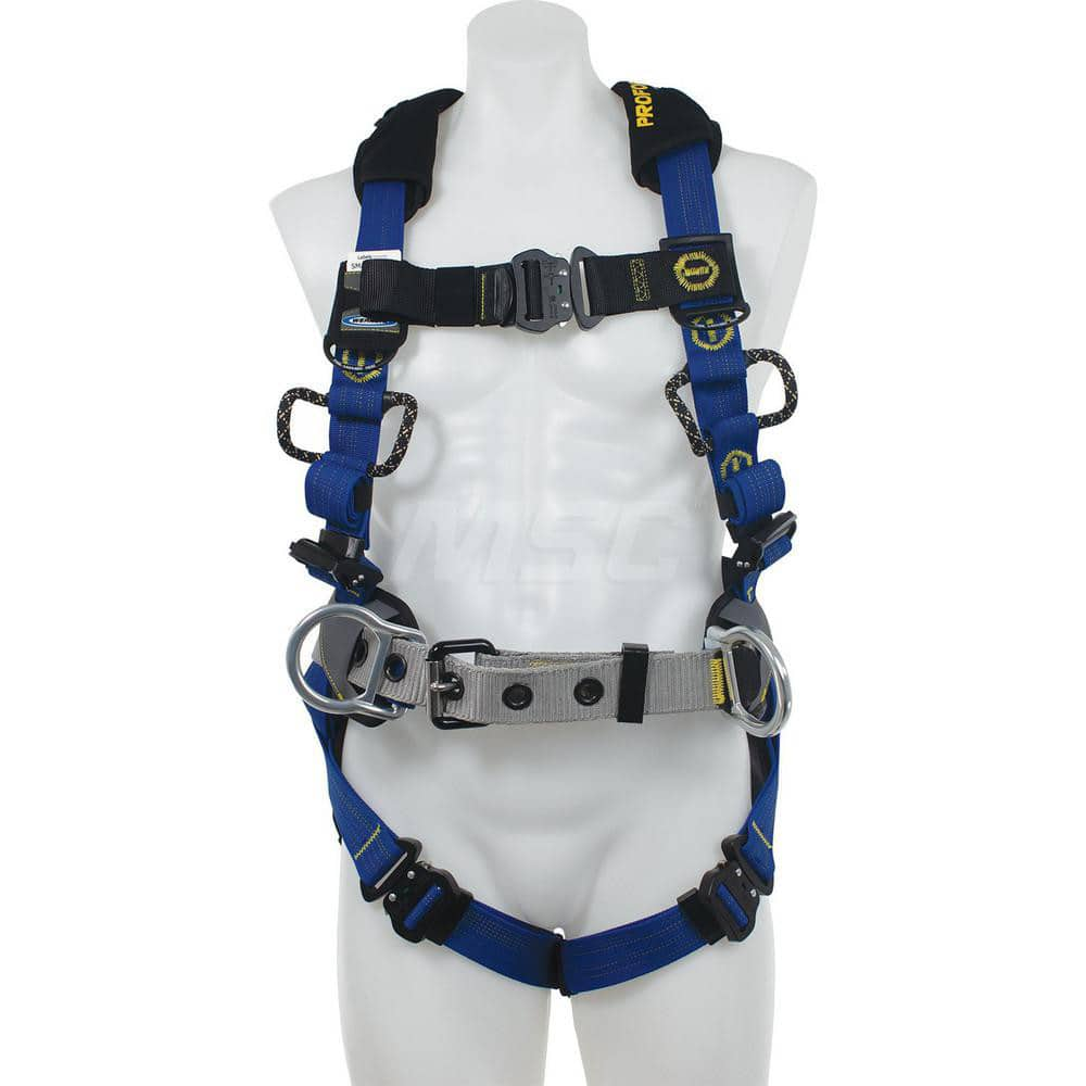 Fall Protection Harnesses: 400 Lb, Single D-Ring Style, Size Small, For Climbing & Construction, Back