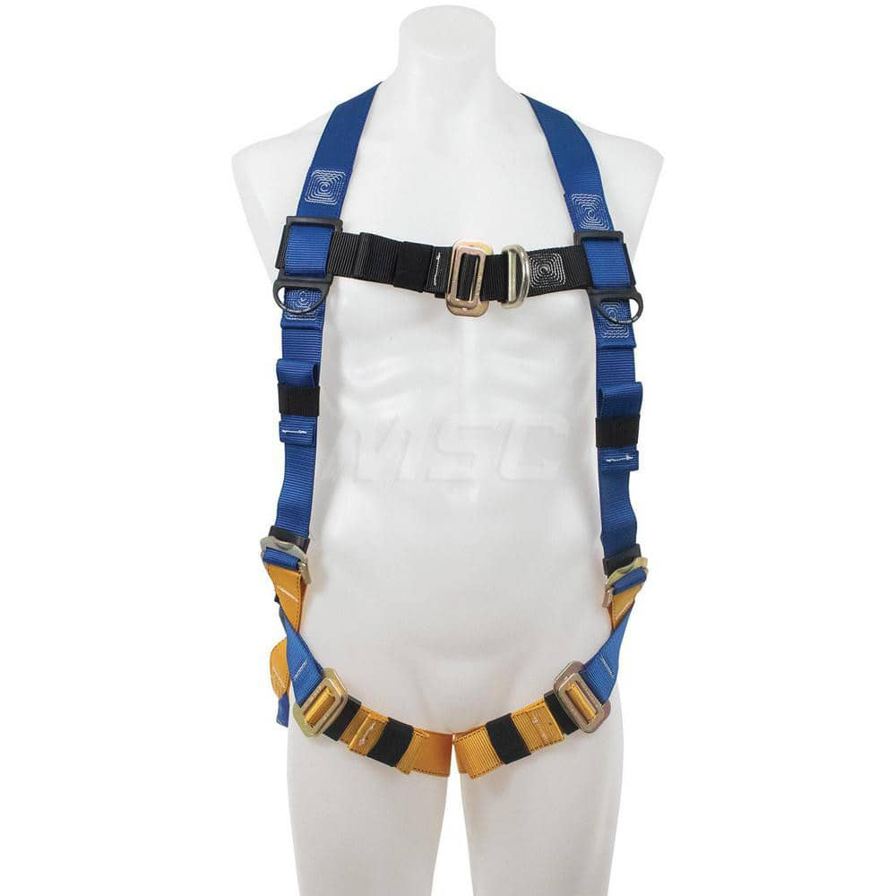 Fall Protection Harnesses: 400 Lb, Back and Side D-Rings Style, Size Medium & Large, For Climbing, Back & Hips