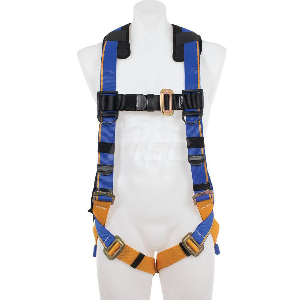 Fall Protection Harnesses: 400 Lb, Single D-Ring Style, Size Medium & Large, For General Industry, Back