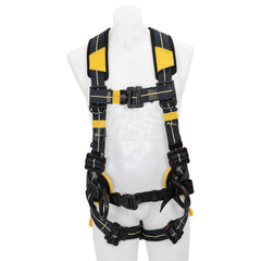 Fall Protection Harnesses: 400 Lb, Back and Side D-Rings Style, Size 2X-Large, For Construction, Back & Hips