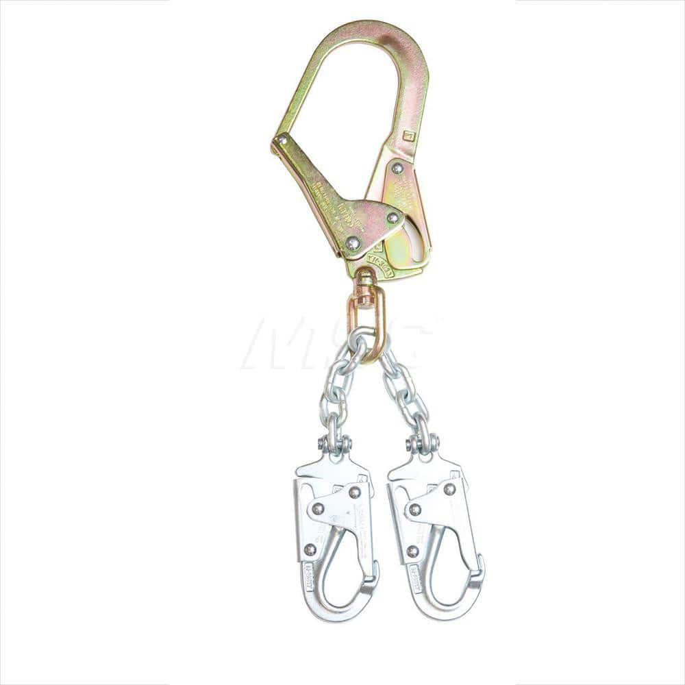 Lanyards & Lifelines; Load Capacity: 5000 lb; Construction Type: Webbing; Harness Type: Positioning; Lanyard End Connection: Snap Hook; Anchorage End Connection: Rebar Hook; Length Ft.: 1.50