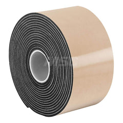 Black Double-Sided Polyethylene Foam Tape: 4″ Wide, 5 yd Long, 62 mil Thick, Acrylic Adhesive