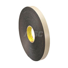 Black Double-Sided Polyethylene Foam Tape: 3/4″ Wide, 72 yd Long, 31 mil Thick, Acrylic Adhesive