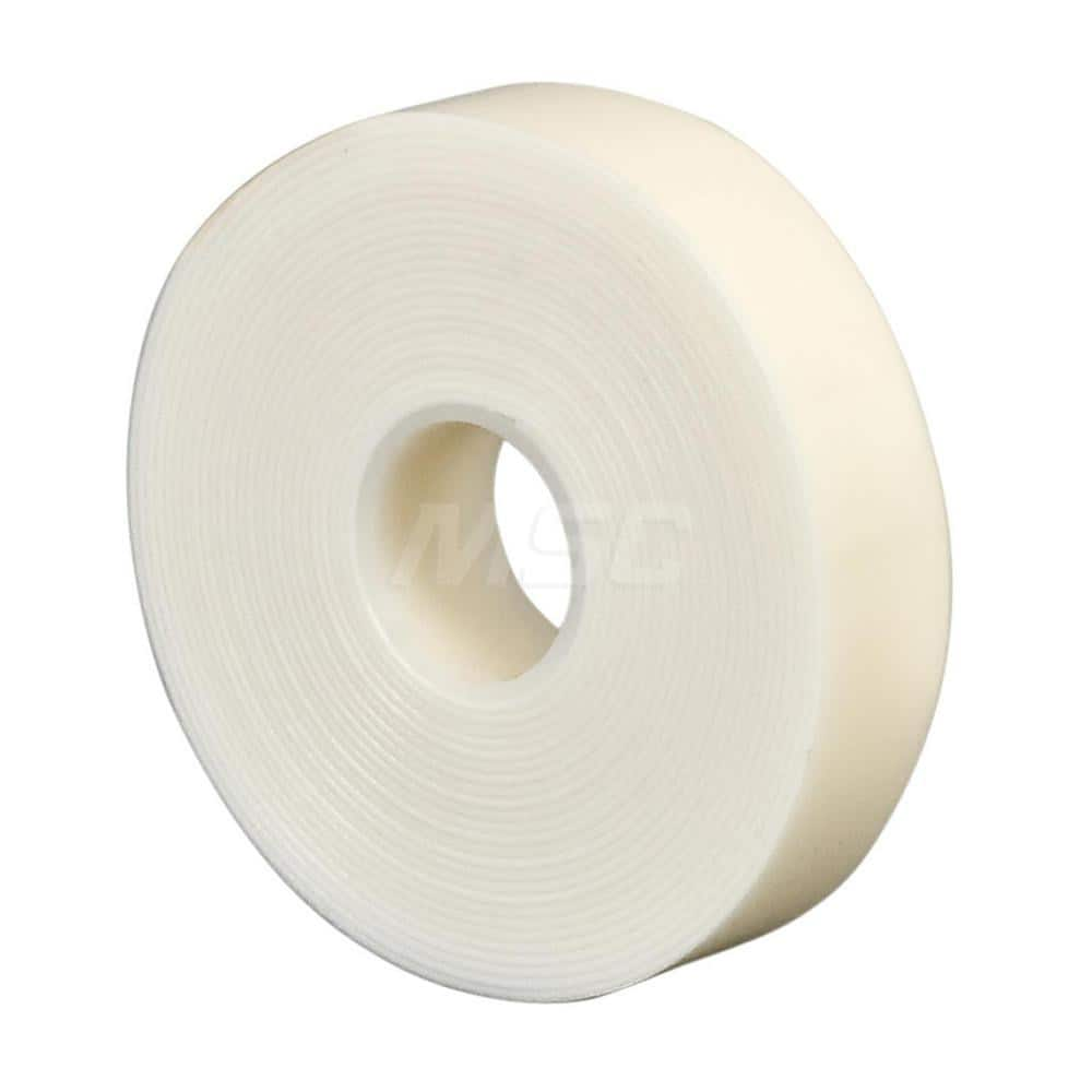 White Double-Sided Foam Tape: 1/2″ Wide, 5 yd Long, 45 mil Thick, Acrylic Adhesive