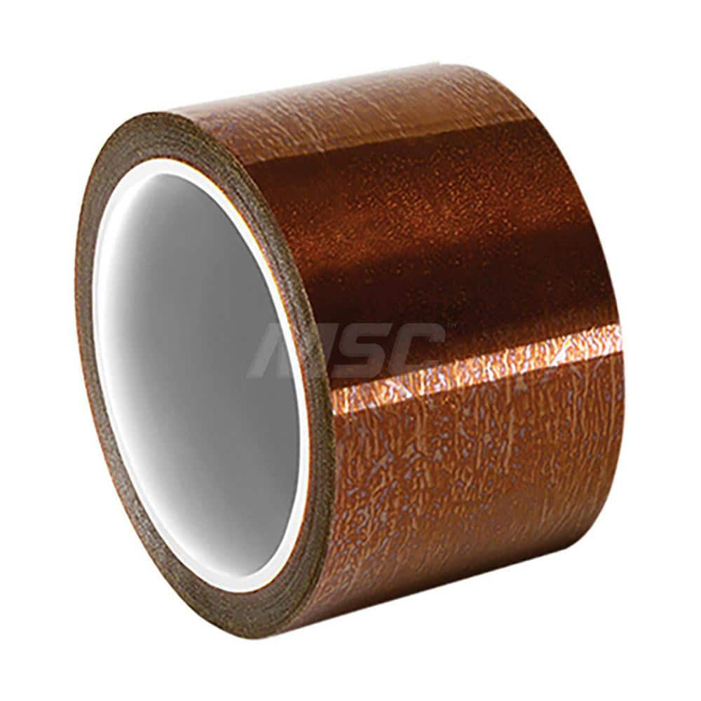 Polyimide Film Tape: 2″ Wide, 5 yd Long, 2.5 mil Thick 30 Lb/In Tensile Strength, Silicone Adhesive, -40 to 500 ° F