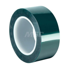 Polyester Film Tape: 2″ Wide, 18 yd Long, 3.3 mil Thick 50 Lb/In Tensile Strength, Silicone Adhesive, 400 ° F