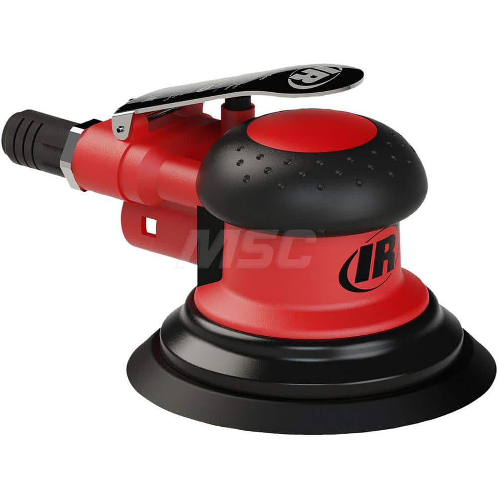 Air Orbital Sander: Round, 5″ Pad, 1,200 OPM 17.5 CFM, 90 psi, Hook & Loop Backing Pad