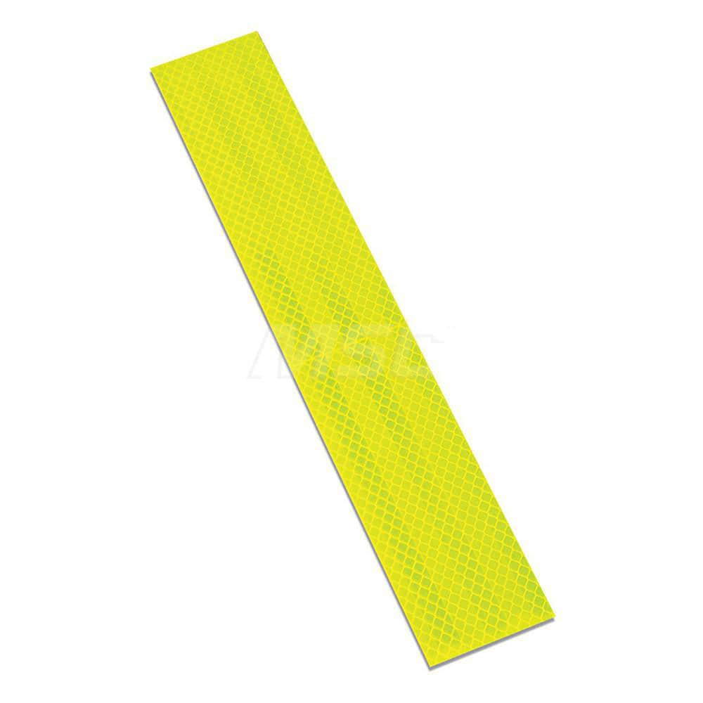 DOT Conspicuity Tape; Color: Fluorescent Yellow Green; Tape Material: Reflective Sheeting; Width (Inch): 2; Length (Feet): 1