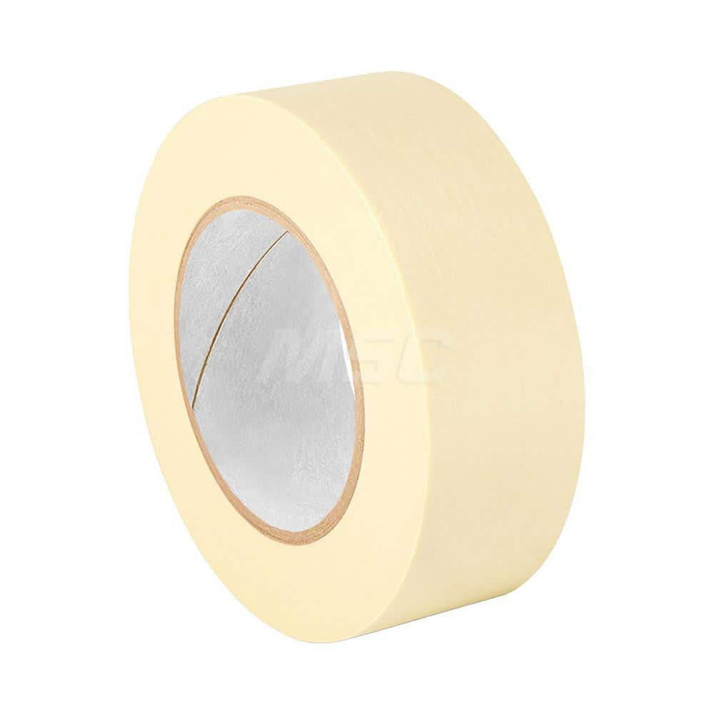 Masking Tape: 2″ Wide, 120 yd Long, 4.4 mil Thick, Natural Crepe Paper, Rubber Adhesive, 19 lb/in Tensile Strength