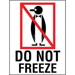 Care Instructions Label: ″Do Not Freeze″, Rectangle, 3″ Wide, 4″ High Paper