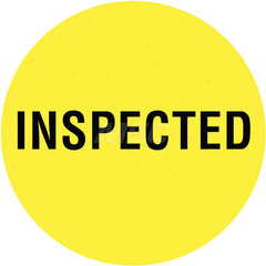 Inventory Control Label: ″Inspected″, Circle Paper