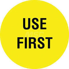 Inventory Control Label: ″Use First″, Circle Paper