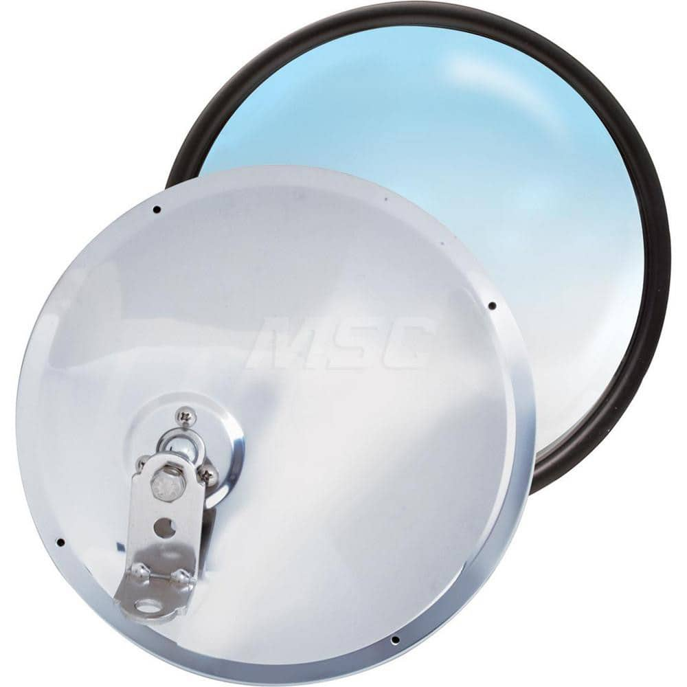 Automotive Mirrors; Mirror Type: Convex Mirror; Mirror Width: 9.2 in; Mirror Length: 8.1 in; Mirror Diameter: 7.5 in; Material: Stainless Steel; Mirror Shape: Circular; Color: Chrome; Adjustability: Tilting; Number Of Mounting Holes: 2.000; Minimum Order