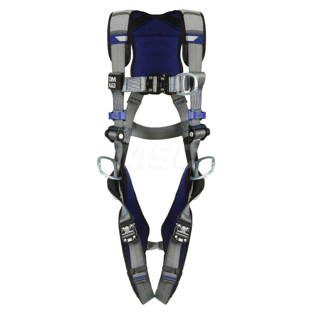 Fall Protection Harnesses: 420 Lb, Vest Style, Size X-Large, For Climbing & Positioning, Back Front & Hips Quick-Connect Leg Strap, Quick-Connect Chest Strap