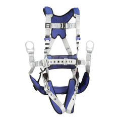 Fall Protection Harnesses: 420 Lb, Tower Climbers Style, Size X-Large, For Climbing, Back Front & Hips Tongue Leg Strap, Quick-Connect Chest Strap