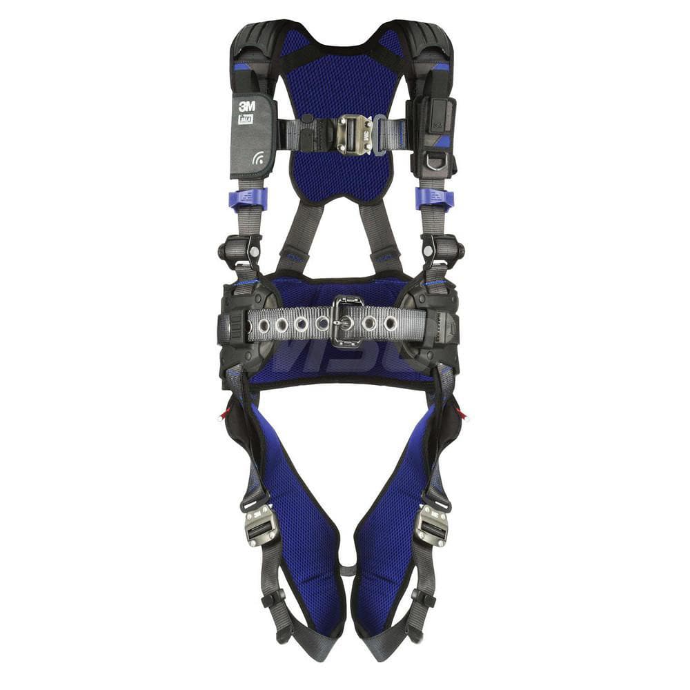 Fall Protection Harnesses: 420 Lb, Construction Style, Size 2X-Large, For Construction, Back Quick-Connect Leg Strap, Quick-Connect Chest Strap