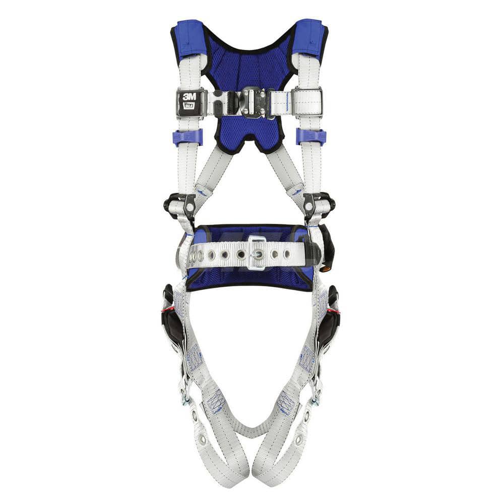 Fall Protection Harnesses: 420 Lb, Construction Style, Size 2X-Large, For Construction, Back Tongue Leg Strap, Quick-Connect Chest Strap