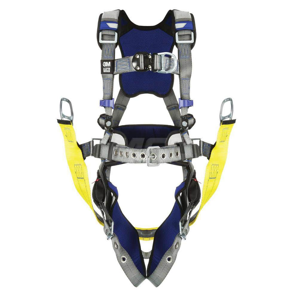 Fall Protection Harnesses: 420 Lb, Comfort Oil & Gas Style, Size Medium, For Climbing & Suspension, Back & Hips Tongue Leg Strap, Quick-Connect Chest Strap