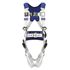 Fall Protection Harnesses: 420 Lb, Construction Style, Size X-Large, For Construction, Back Tongue Leg Strap, Quick-Connect Chest Strap