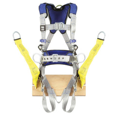 Fall Protection Harnesses: 420 Lb, Comfort Oil & Gas Style, Size X-Large, For Climbing Construction & Positioning, Back Front & Hips Tongue Leg Strap, Pass-Through Chest Strap