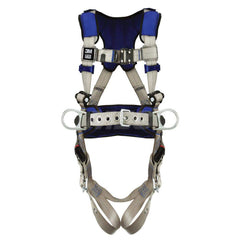 Fall Protection Harnesses: 420 Lb, Construction Style, Size Medium, For Construction & Positioning, Back & Hips Tongue Leg Strap, Quick-Connect Chest Strap