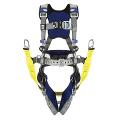 Fall Protection Harnesses: 420 Lb, Comfort Oil & Gas Style, Size X-Large, For Climbing & Suspension, Back & Hips Tongue Leg Strap, Quick-Connect Chest Strap