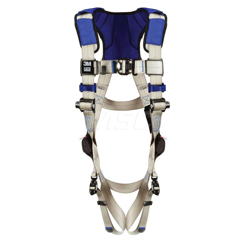 Fall Protection Harnesses: 420 Lb, Vest Style, Size Large, For General Purpose, Back Quick-Connect Leg Strap, Quick-Connect Chest Strap