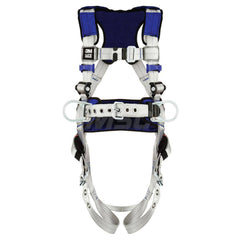 Fall Protection Harnesses: 420 Lb, Construction Style, Size Large, For Positioning, Back & Hips Tongue Leg Strap, Pass-Through Chest Strap