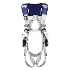 Fall Protection Harnesses: 420 Lb, Vest Style, Size Medium, For Retrieval & Rescue, Back Front & Hips Tongue Leg Strap, Pass-Through Chest Strap