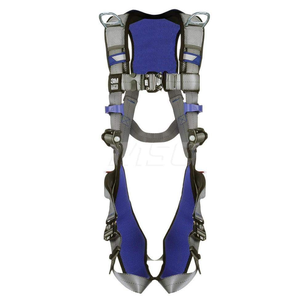 Fall Protection Harnesses: 420 Lb, Vest Style, Size 2X-Large, For Retrieval & Rescue, Back & Shoulder Quick-Connect Leg Strap, Quick-Connect Chest Strap