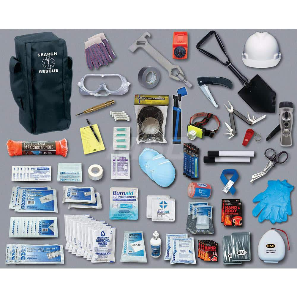 Emergency Prep Kits; Kit Type: Search & Rescue; Container Type: Backpack; Container Material: Nylon; Color: Black