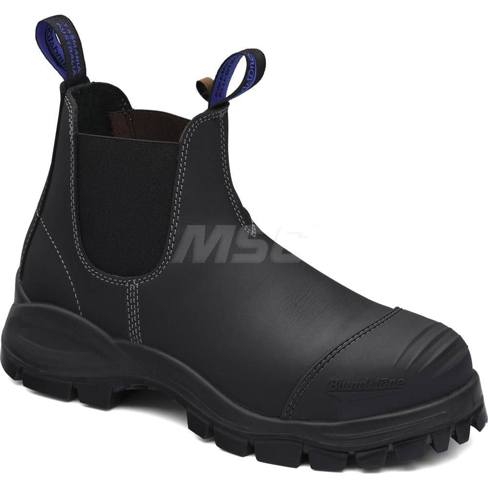 Work Boot: Size 5, 6″ High, Leather, Steel Toe Standard Width, Non-Slip Sole