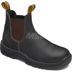 Work Boot: Size 5, 6″ High, Leather, Steel Toe Standard Width, Non-Slip Sole