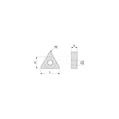 Turning Insert:  TNMG331 AH110,  Solid Carbide TiAlN Finish,  Neutral,  3/8″ Inscribed Circle,  0.0160″ Corner Radius,  60.0 &deg N/A Triangle,  Series  TNMG