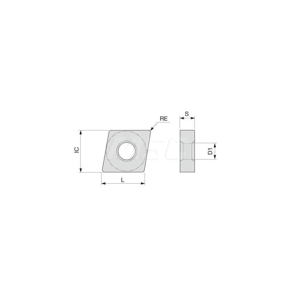 Turning Insert:  CNMG120408-11 TH10,  Solid Carbide Uncoated Finish,  Neutral,  80.0 &deg N/A Diamond,  Series  CNMG