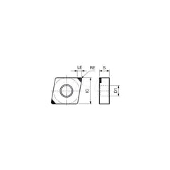 Turning Insert:  2QP-CNGA431-WL BXA10,  Polycrystalline Cubic Boron Nitride TiAlN & TiCN Finish,  Neutral,  1/2″ Inscribed Circle,  0.0160″ Corner Radius,  80.0 &deg N/A Diamond,  Series  CNGA