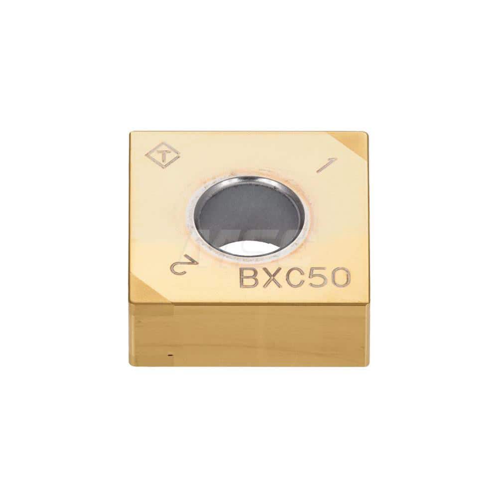 Turning Insert:  4QP-SNGA432 BXA40,  Polycrystalline Cubic Boron Nitride TiAlN Finish,  Neutral,  1/2″ Inscribed Circle,  0.0310″ Corner Radius,  90.0 &deg N/A Square,  Series  SNGA