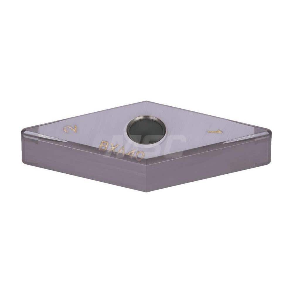 Turning Insert:  4QP-VNGG332-HF BXA40,  Polycrystalline Cubic Boron Nitride TiAlN Finish,  Neutral,  3/8″ Inscribed Circle,  0.0310″ Corner Radius,  35.0 &deg N/A Diamond,  Series  VNGG