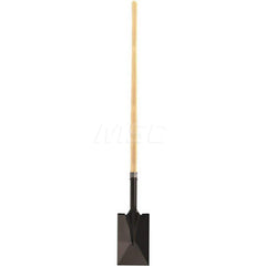 Garden Hoe: 7-1/2″ Wide, Square, Steel 48″ Long Straight Wood Handle