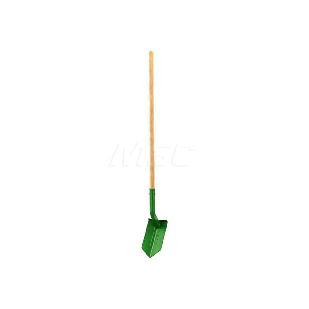 Digging Shovel: Steel, 11″ Blade Length, 6″ Blade Width 48″ Wood Straight Handle