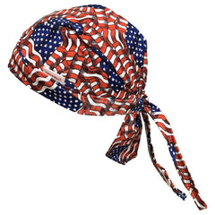 Doo Rag: Cotton, Red, White & Blue, Size Universal, Stars & Stripes