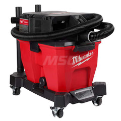 Wet/Dry Vacuum: Battery, 9 gal, 4.2 hp Standard, Plastic Tank