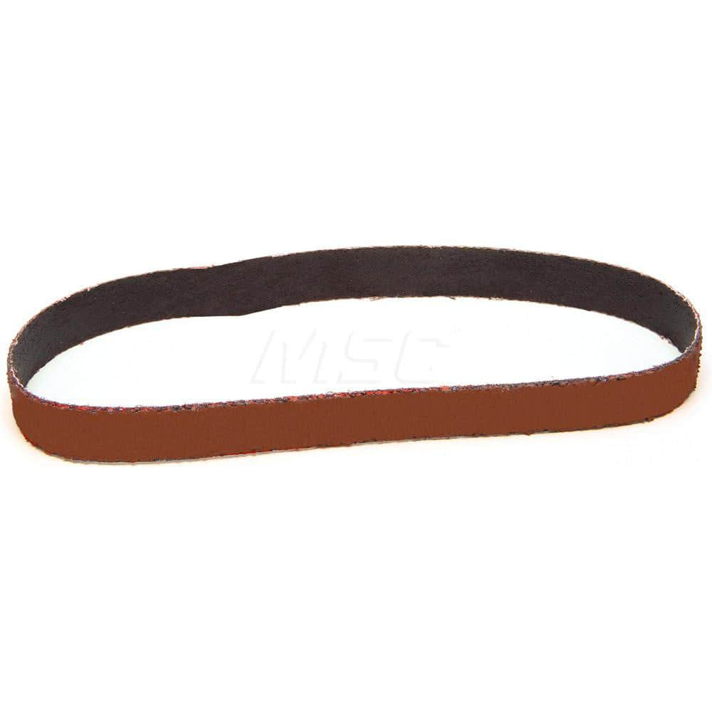 Abrasive Belt: 3/4″ Width, 18″ OAL, 80+ Grit, Ceramic Coated