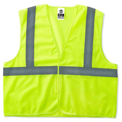 8205HL S/M Econo 2 Hook & Loop Lime Vest - Benchmark Tooling