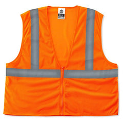 8205Z L/ XL Econo 2 Zipper Orange Vest - Benchmark Tooling