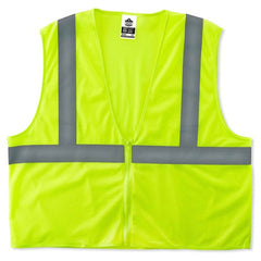 8205Z S/M Econo 2 Zipper Lime Vest - Benchmark Tooling