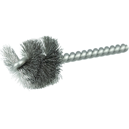 1-1/8″ Power Tube Brush, .008″ Stainless Steel Wire Fill, 1″ Brush Length - Benchmark Tooling